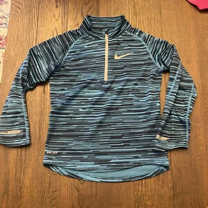 Nike Running blue and black striped shirt size XS